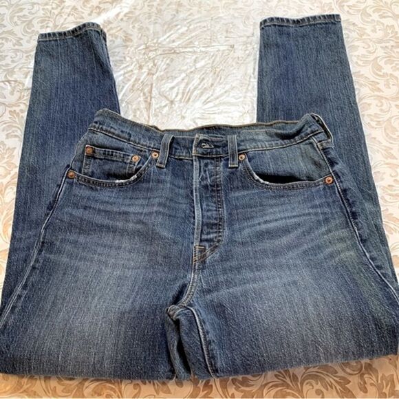 Mens Levis Jeans Premium Denim 501 Button Fly Skinny Leg Sz S 27x27 - Picture 1 of 6